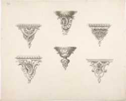Free download Design for Six Brackets with Rocaille Ornament and Strapwork free photo or picture to be edited with GIMP online image editor