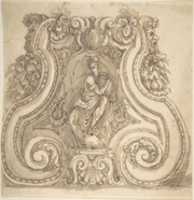 Free download Design for the Base of a Candle Stick with a Seated Female(?) Figure free photo or picture to be edited with GIMP online image editor