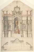 Free download Design for the Elevation and Plan of a Reredos free photo or picture to be edited with GIMP online image editor
