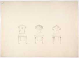 Free download Design for Three Chairs, Two with Armorial Ornament on Backs free photo or picture to be edited with GIMP online image editor