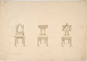 Free download Design for Three Gothic Style Wooden Chairs free photo or picture to be edited with GIMP online image editor