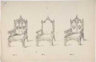 Free download Design for Three Low Gothic Style Arm Chairs free photo or picture to be edited with GIMP online image editor