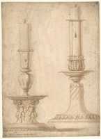 Free download Design for Two Candlesticks with decorated Bases free photo or picture to be edited with GIMP online image editor