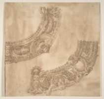 Free download Design for Two Friezes with Garlands, Coat of Arms, Volutes and Human Figures free photo or picture to be edited with GIMP online image editor