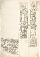 Free download Design for Two Ornamental Upright Panels, and one Ornamental Basamento (?) free photo or picture to be edited with GIMP online image editor