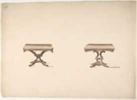 Free download Design for Two Square Tables with Carved Legs free photo or picture to be edited with GIMP online image editor