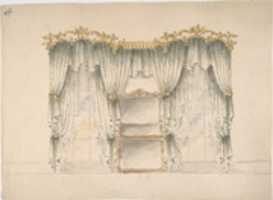 Free download Design for White Curtains with Gold Pendiment and Tie-backs free photo or picture to be edited with GIMP online image editor