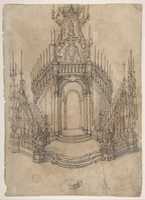 Free download Designs for a Funerary Monument with Stairs (Recto). Various Funerary Monument Designs (Verso). free photo or picture to be edited with GIMP online image editor