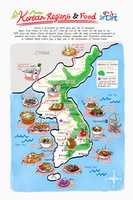 Free download detailed-korean-food-regions-illustrated-map free photo or picture to be edited with GIMP online image editor