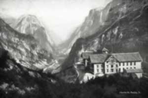 Free download Digital Chalk and Charcoal Drawing of the Naerodalen Valley free photo or picture to be edited with GIMP online image editor