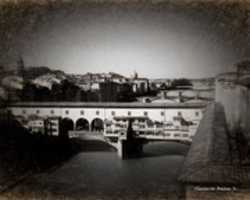 免费下载 Ponte Vecchio 的数字粉笔和木炭绘图免费照片或图片以使用 GIMP 在线图像编辑器进行编辑
