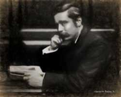 Free download Digital Charcoal and Chalk Drawing of H. G. Wells free photo or picture to be edited with GIMP online image editor