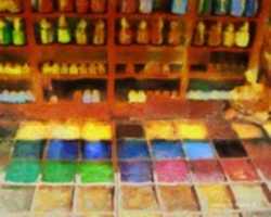 Unduh gratis Digital Impasto Painting of a Venice Bead Shop foto atau gambar gratis untuk diedit dengan editor gambar online GIMP