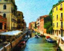 Download gratuito Digital Impasto Pittura di un canale di Venezia foto o immagine gratuita da modificare con l'editor di immagini online GIMP