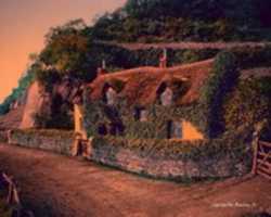 Free download Digital Oil Painting of a Cottage in Lee in Devon free photo or picture to be edited with GIMP online image editor