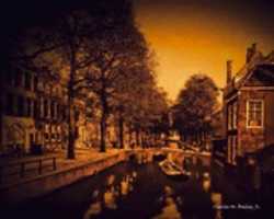 Free download Digital Oil Painting of a Hague Canal free photo or picture to be edited with GIMP online image editor