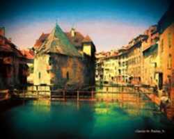 دانلود رایگان نقاشی دیجیتالی با رنگ روغن از قلعه متروکه در کانال Annency عکس یا تصویر رایگان برای ویرایش با ویرایشگر تصویر آنلاین GIMP