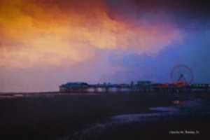 Free download Digital Oil Painting of Blackpool Central Pier free photo or picture to be edited with GIMP online image editor