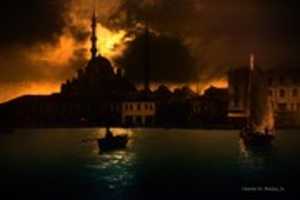 Free download Digital Oil Painting of Constantinople in Moonlight free photo or picture to be edited with GIMP online image editor