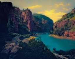 Free download Digital Oil Painting of Echo Cliffs free photo or picture to be edited with GIMP online image editor
