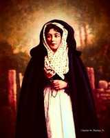 Free download Digital Oil Painting of Irish Woman with Rosary free photo or picture to be edited with GIMP online image editor