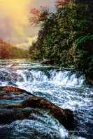 Free download Digital Oil Painting of Raquette Falls free photo or picture to be edited with GIMP online image editor