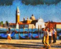 Free download Digital Oil Painting of the Chiesa di San Giorgio Maggiore in Venice free photo or picture to be edited with GIMP online image editor
