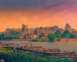 Scarica gratuitamente Digital Oil Painting of Windsor Castle foto o foto gratuite da modificare con l'editor di immagini online GIMP