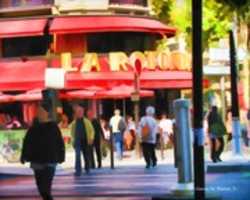 Free download Digital Oil Pastel Drawing of La Rotonde in Montparnasse  free photo or picture to be edited with GIMP online image editor