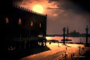 Free download Digital Oil Pastel Drawing of the Piazza San Marco in Moonlight free photo or picture to be edited with GIMP online image editor