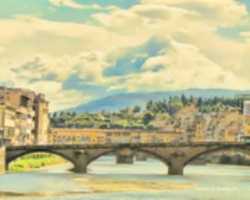 Free download Digital Pastel Drawing of a Bridge in Florence, Italy free photo or picture to be edited with GIMP online image editor