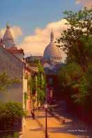 Free download Digital Pastel Drawing of a Street in Montmartre free photo or picture to be edited with GIMP online image editor