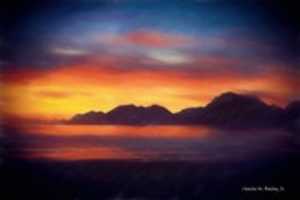 Free download Digital Pastel Drawing of a Sunset at Adak Island free photo or picture to be edited with GIMP online image editor