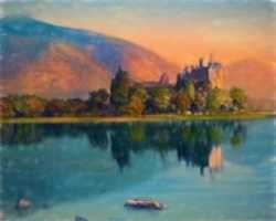 Free download Digital Pastel Drawing of Kilchurn Castle free photo or picture to be edited with GIMP online image editor