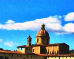 Kostenloser Download der digitalen Pastellzeichnung der Basilica di San Lorenzo in Florenz, Italien, kostenloses Foto oder Bild zur Bearbeitung mit GIMP Online-Bildbearbeitungsprogramm
