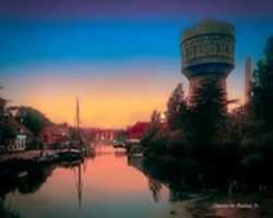 Free download Digital Pastel Drawing of the Delft Water Tower free photo or picture to be edited with GIMP online image editor