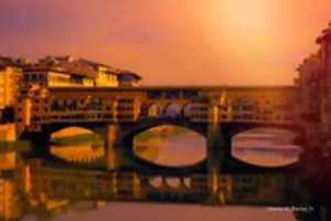 Gratis download Digitale pasteltekening van de Ponte Vecchio in Florence gratis foto of afbeelding om te bewerken met GIMP online afbeeldingseditor