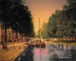 Free download Digital Pastel Drawing of the Princess Canal in the Hague, Netherlands free photo or picture to be edited with GIMP online image editor