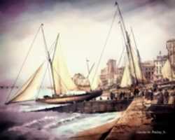 Free download Digital Pastel Drawing of Yachts Launching in Hastings free photo or picture to be edited with GIMP online image editor