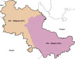 Free download dindori_district_madhya_pradesh_election_2018_map free photo or picture to be edited with GIMP online image editor