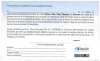 Free download Diners Club Ecuador - Renuncia a Estado de Cuentas free photo or picture to be edited with GIMP online image editor
