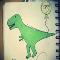 Unduh gratis foto atau gambar gratis Dino Party Logo untuk diedit dengan editor gambar online GIMP