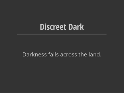 Întuneric discret