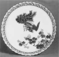 Free download Dish with Phoenix and Flowering Branch Design free photo or picture to be edited with GIMP online image editor
