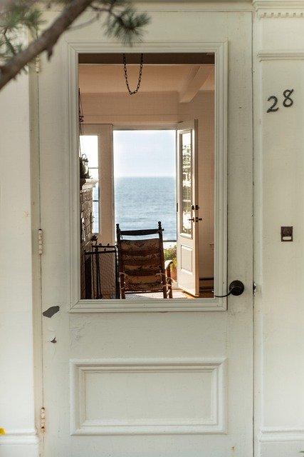 Free download door window water bay ocean house free picture to be edited with GIMP free online image editor