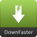 Écran DownFaster pour l'extension Chrome web store dans OffiDocs Chromium