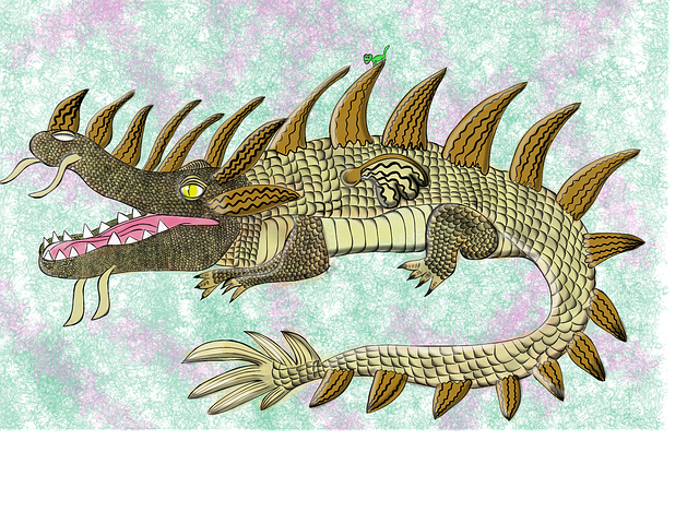 Descarga gratuita Dragon Crocodile Monster - ilustración gratuita para ser editada con GIMP editor de imágenes en línea gratuito