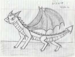 Free download Dragon Drawing 1/22/19 free photo or picture to be edited with GIMP online image editor