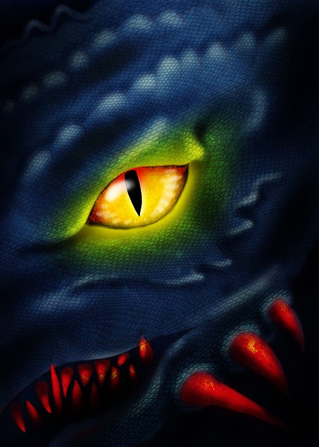 免费下载 Dragon Fantasy Eye Of The 免费插图，可使用 GIMP 在线图像编辑器进行编辑