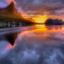 Dramatic Sunset Over a Fjord  screen for extension Chrome web store in OffiDocs Chromium